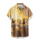 thumbnail image 5 of Mens Casual Manga Corta Botón Abajo Camisas Turndown Cuello Blusa de Impresión, Poliéster Ligero Top de la Moda para el Verano Al Aire Libre Y el Uso Diario, 5 of 6