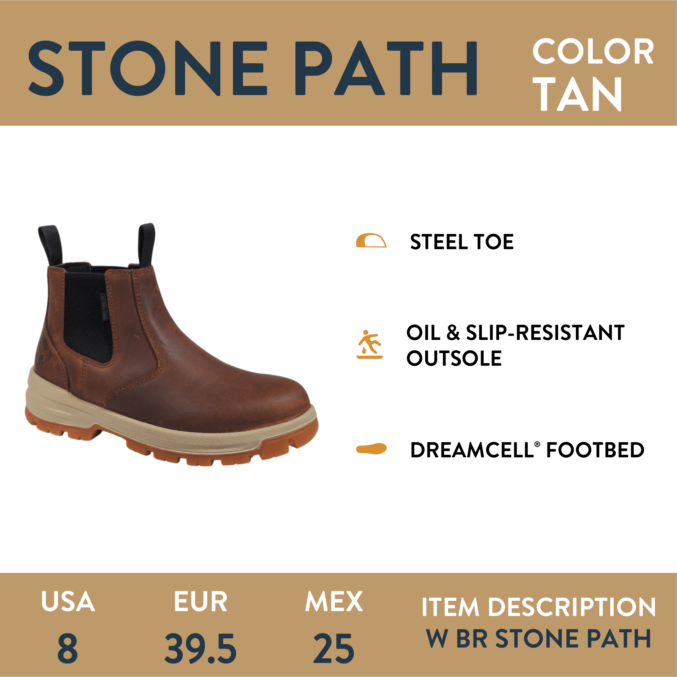 Brahma Women's Stone Path Steel Toe Work Boots