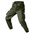 thumbnail image 7 of IAJDKMEK Men's Cotton Cargo Pants - Loose Fit Multi-Pocket Work Trousers and Hiking Pants for Casual Wear and Active Lifestyle,Army Green L, 7 of 7
