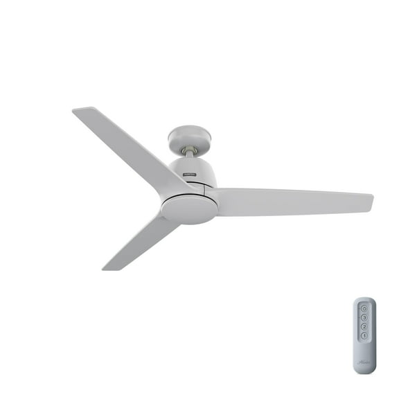 Restored Hunter Fan 52 inch Dove Grey Indoor Ceiling Fan with Remote Control for Living Room, Bedroom, Offices, Kitchen (Refurbished)