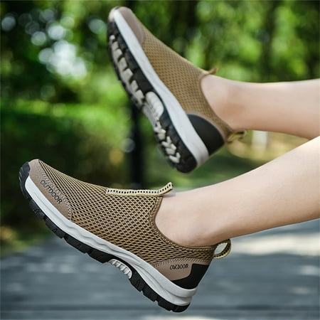 

EQWLJWE Mesh Shoes Breathable Sports Men s Shoes Cover Feet Lazy Shoes Mens Sneakers Holiday Clearance
