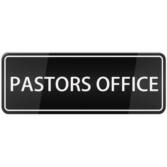Pastors Office Sign For House (With Strong Adhesive Tape), 3" X 10" Premium Durable For Home & Office,Acrylic Signs For Front Door/Wall/Window, Clear And Easy To Read