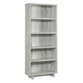 thumbnail image 2 of Sauder Porto Palma Engineered Wood 5 Shelf Bookcase in Haze Acacia/Light Gray, 2 of 10