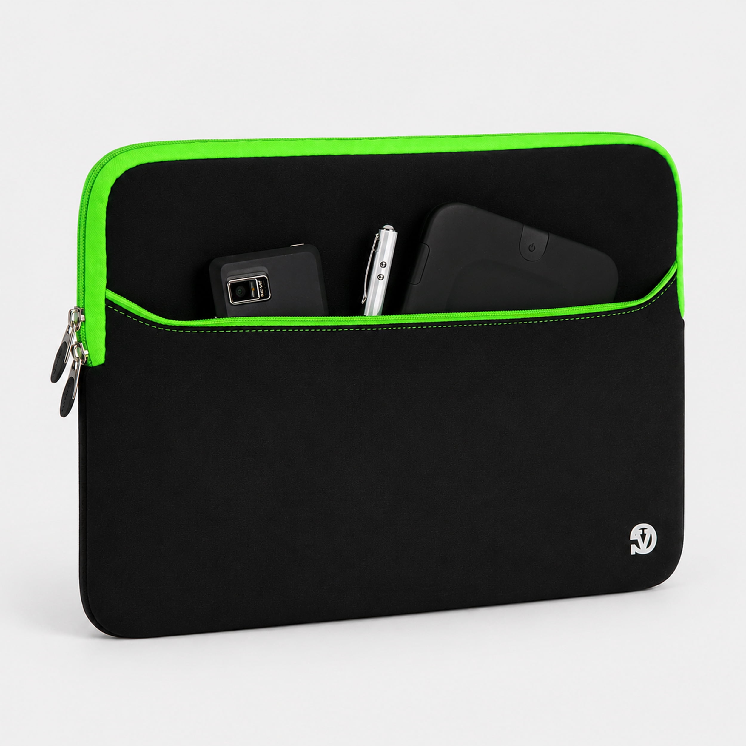 Vangoddy 15.6 Inch Laptop Sleeve Case, Water-Resistant Neoprene Notebook Bag with Zipper and Front Pocket, Fits 15.4-15.6 in Laptops