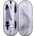 thumbnail image 1 of Math Geometry Kit Math Geometry Kit 8pcs Geometry Tools Compasses Ruler Set Square Geometric Protractors Mechanical Pencils Eraser in Stylish Storage Box(8PCS), 1 of 5