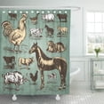 thumbnail image 1 of Cortina de Ducha ABPHQTO Gallo Vintage Animales de Granja 160x180 cm, 1 of 1