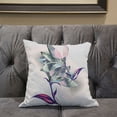 thumbnail image 5 of Amrita Sen Waterflower Throw Pillow with Removable Cover in White Blue Pink 18x18, 5 of 5