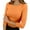 Orange, variant on Aihuaihua Long Sleeve Tees for Women Ribbed Knit T-Shirts and Casual Wear Slim Fit Crewneck Three Quarter Length Black Tops Going Out Fall Business Outfits for Women Black L