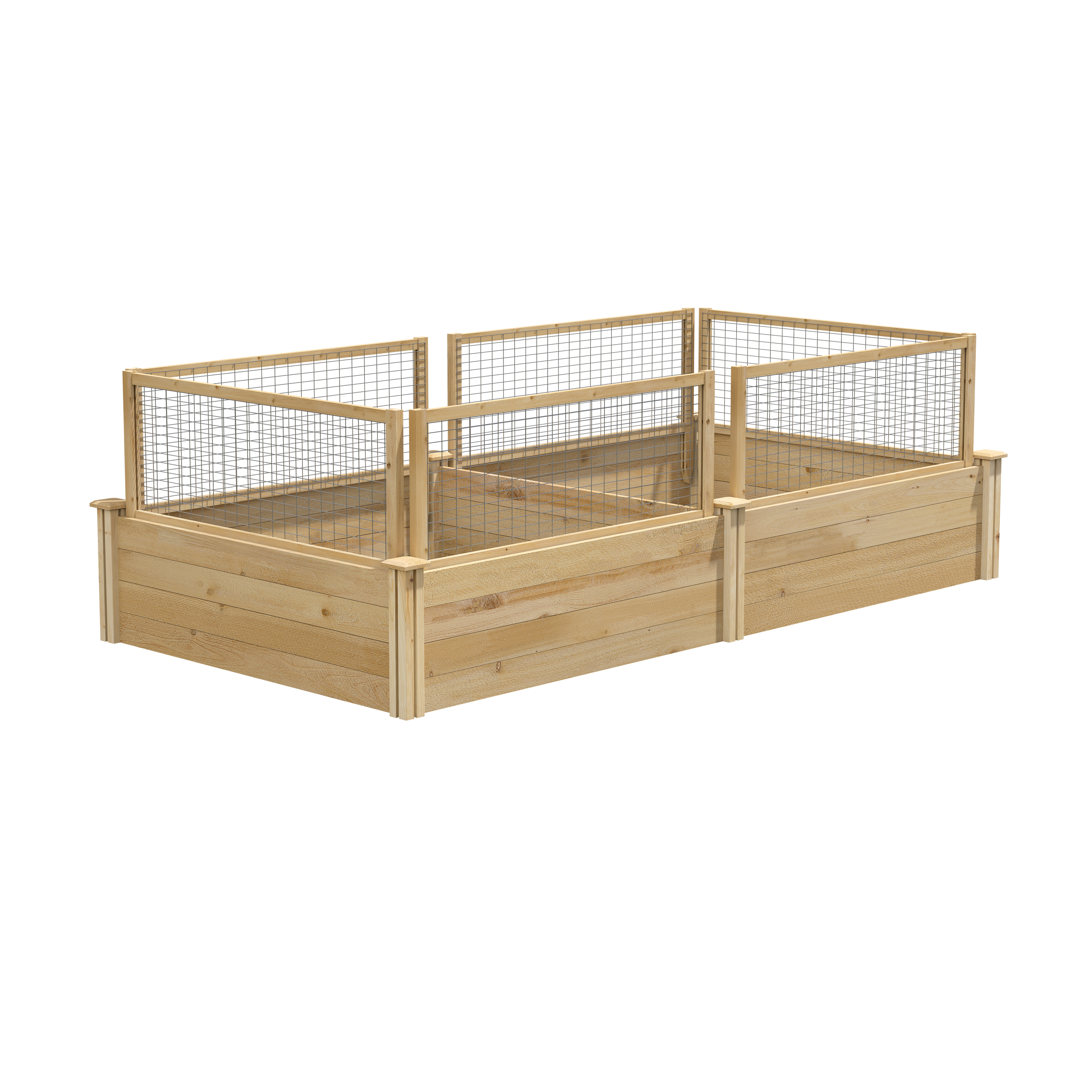 Greenes Fence 4' x 8' x 14" (3/4" Thick) Premium Cedar Raised Garden Bed with CritterGuard Fence System