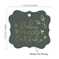 thumbnail image 7 of Inkdotpot Pack Of 100 Real Gold Foil Bracket Shape Paper Tags Baby It's Cold Outside Baby Shower Favor Hang Tags, 7 of 7