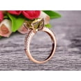 thumbnail image 3 of 7mm Cushion Cut 2.05 Carat Champagne Diamond Moissanite Engagement Ring Promise Ring 10k Rose Gold Stacking Band Art Deco Anniversary Gift, 3 of 8