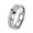 Silver, variant on Women Stainless Steel Iced out Ring Smooth with Cubic Zirconia Eternity Wedding Band Party Ceremony Gold Size 11