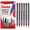 Red, variant on Pentel Energel BL27 Liquid Gel Ink Rollerball Pen - 0.7mm Tip - Pack of 6 - Black Ink - in Pillow Packaging
