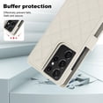 thumbnail image 3 of Case Wallet for Samsung Galaxy S21 Ultra, [Wristlet & Crossbody Strap] RFID Blocking 5 Card Slots Stand [Shockproof TPU Shell] PU Leather Magnetic Flip Cover Compatible with S21 Ultra, White, 3 of 9
