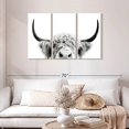 thumbnail image 2 of Elephant Stock Peeking Cow Bw Wall Art - Horizontal Multi Panel Canvas - Living Room Wall Decor - Animal Multi Panel - White And Gray Decor By Sisi And Seb - 45" x 28", 2 of 4