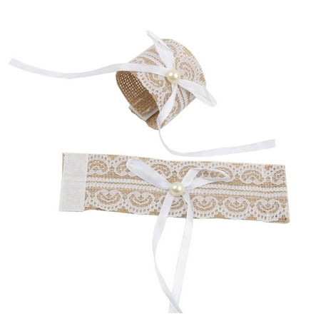 

20Pcs Lace Jute Napkin Ring Wedding Banquet Party Decoration Supplies
