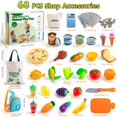 thumbnail image 4 of Set de comida Pretend Play EFO SHM, 68 unidades con bolsas de almacenamiento para niños, 4 of 7