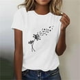 thumbnail image 2 of BLVB Summer Tops for Women Graphic Tee Short Sleeve Crewneck Print T Shirts Cute Basic Shirts, 2 of 4