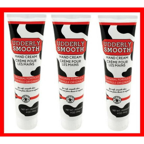 3 UDDERLY SMOOTH Lightly Scented Hand Cream 4 oz Moisturizer Lotion NEW 60259X12