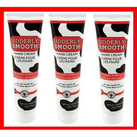 3 UDDERLY SMOOTH Lightly Scented Hand Cream 4 oz Moisturizer Lotion NEW 60259X12