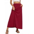 thumbnail image 3 of Fantaslook Long Skirts for women Boho Casual Maxi Skirt Trendy Elastic Waist Flowy Skirts with Pockets, 3 of 8