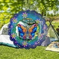 thumbnail image 3 of Peacock Rotating Wind Chimes For Outside Metal Hanging Decorations Gift Colorful Wind For Home Tree Ornaments, 3 of 3