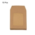 thumbnail image 3 of Uxcell 3'' Clear Single Sided Mailing Photos Full Face Window Envelopes, Brown 10 Pack, 3 of 5