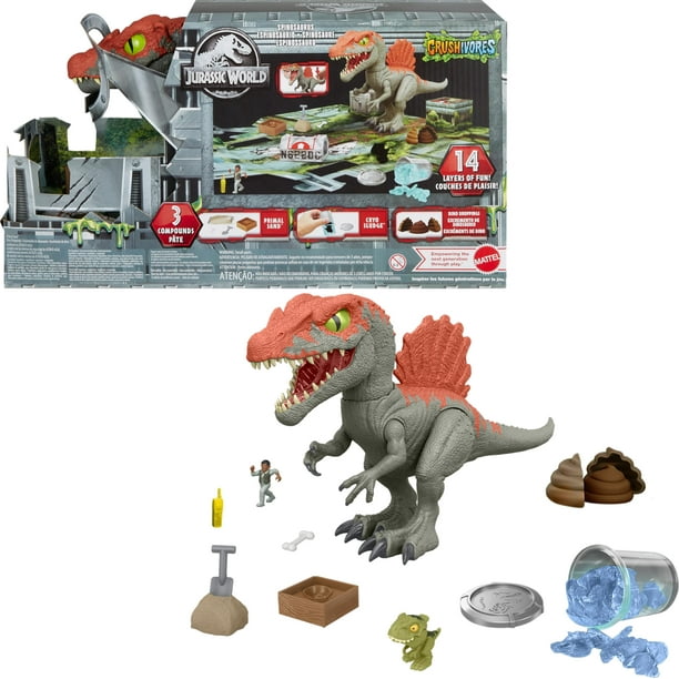 Figura de acción Mattel Jurassic World Crasher Spinosaurus
