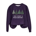 thumbnail image 2 of Aqestyerly Grande Taille de Noël Top Femmes Col Rond Noël Imprimé Lettres Lâches à Manches Longues Sweatshirt de Mode, 2 of 4