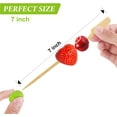 thumbnail image 3 of 7 Inches Cocktail Picks Bamboo Skewers For Appetizers, 200PCS Paddle Wooden Skewers, Fancy Flat Toothpicks For Appetizers Party Sandwich Fruit Charcuterie, 3 of 9