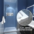 thumbnail image 4 of Classy 32-33" W x 72" H Pivot Shower Door Semi-Frameless Hinged Oil Rubbed Bronze Install Glass Shower Door, 4 of 16