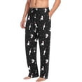 thumbnail image 5 of FREEAMG Elegant Cat Pajama Pants for Men, Men's Separate Bottoms, Pure Cotton Comfortable Lounge Pants for Men（79）, 5 of 7