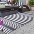 thumbnail image 6 of Modern Stripes Indoor/ Outdoor Area Rug, 5'5" x 7'5", Grey, 6 of 9
