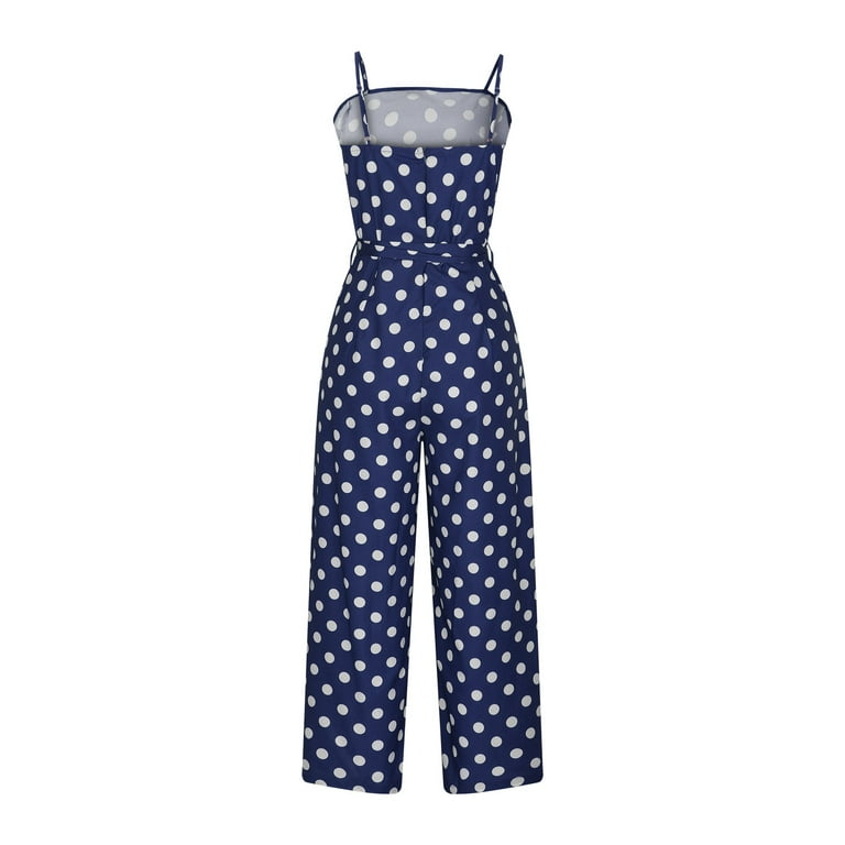 Wycnly Jumpsuits for Women Dressy Beach Boho Spaghetti Strap Long