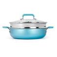 thumbnail image 5 of Granite Stone Everyday Pan with Steamer, Aluminum, Non-stick, 5.5 Quart, Turquoise, 5 of 6