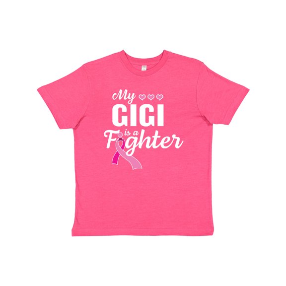 Inktastic Breast Cancer Awareness My Gigi is a Fighter Youth T-Shirt