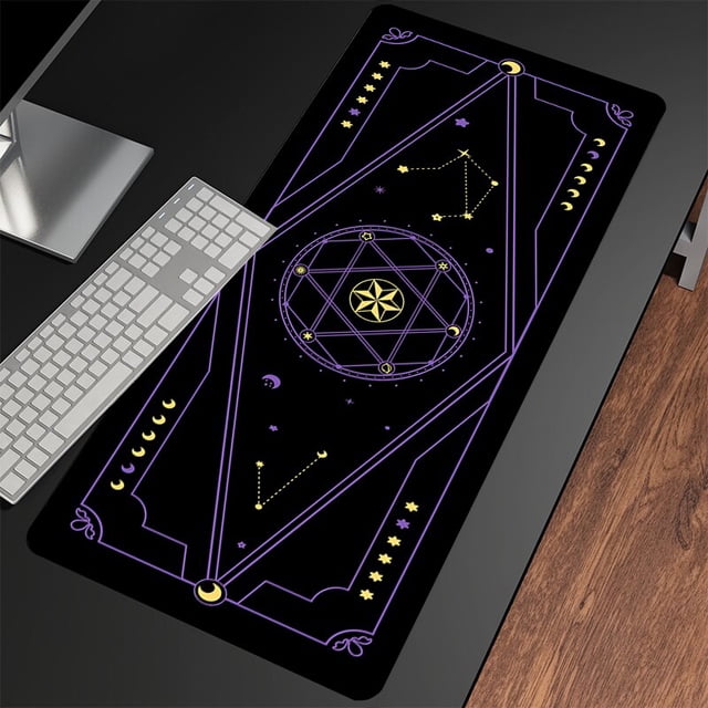 Alfombrillas de ratón Magic Star Moon para Gaming, alfombrilla grande de goma para Gamer, diseño de escritorio para regalo, 400x900 qiuyongming unisex
