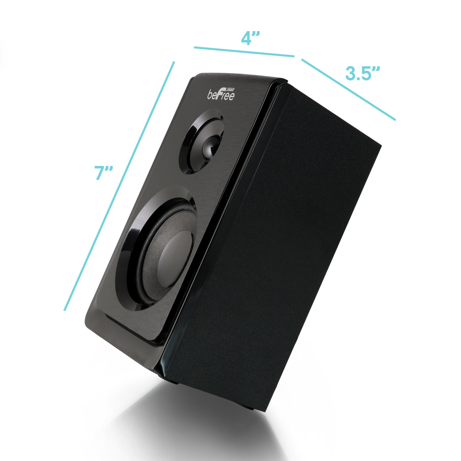 beFree Sound BFS-450 5.1 Channel Surround Sound Bluetooth Speaker System in Black