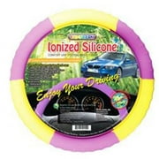 Cameleon Cover 151 M Mix Two Tone New Silicone Purple Yellow Mix Steering Wheel Cover