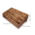 thumbnail image 2 of SOPOTUTU Classroom Cell Phone Holder Wooden Desktop Storage Box Light Brown for Office 1Set, 2 of 8