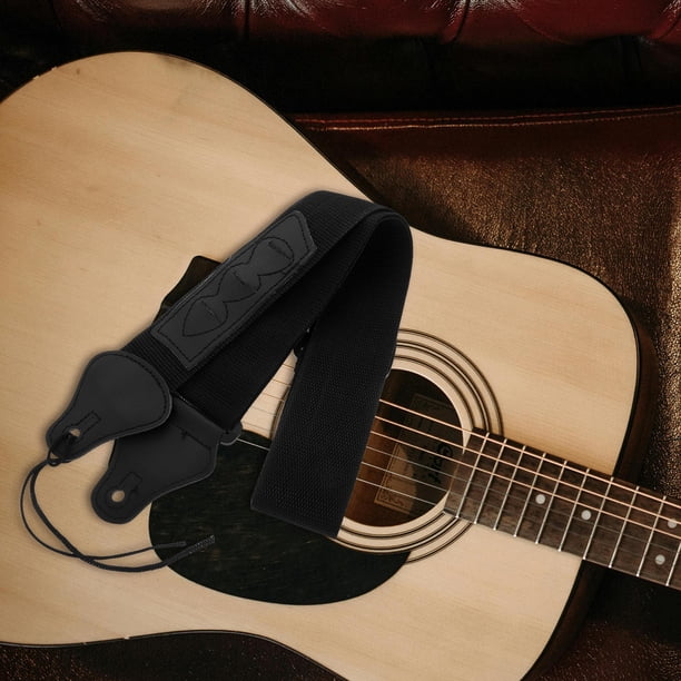 OUNONA Correa De Guitarra Ajustable Con Bolsillo Para Plectro Para Bajo Acústico Y Eléctrico