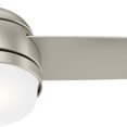 thumbnail image 6 of Restored Hunter Fan 48 inch Contemporary Matte Nickel Ceiling Fan with Light Kit and Remote Control (Refurbished), 6 of 8