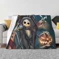 thumbnail image 1 of Goofa The Nightmare Before Christmas Pattern Fleece Throw Blanket for Couch, Soft Checkered Flannel Blanket for Sofa, Warm Cozy Decorative Blanket Fall Decor Gift-40"x30", 1 of 6