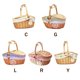 thumbnail image 2 of Cesta de picnic de mimbre con tapa y asa, cuerpo tejido resistente para acampar al aire libre, 2 of 7