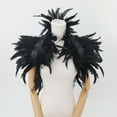 thumbnail image 1 of Chal alado de carnaval para mujer, accesorio de baile de fiesta ahuecado, protector facial de poliéster para mujer, 1 of 3