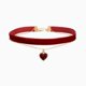 thumbnail image 1 of Collar de gargantilla roja para mujer, gargantilla ajustable de amor para niñas, gargantilla gótica de terciopelo, 1 of 3
