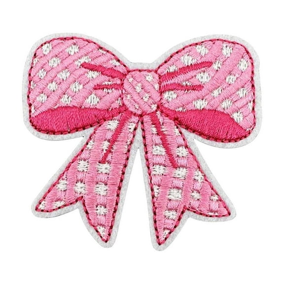 Bow Iron on Patch, Embroidered Iron on/Sew on Patch Girls Bow Ties Applique for Clothes, Dress, Hat, Jeans, DIY Accessories