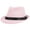 Light Pink, variant on Panama Style Fedora Straw Sun Hat with Leather Belt,Khaki SM