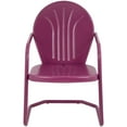 thumbnail image 6 of Northlight 34-Inch Outdoor Retro Tulip Steel Armchair, Purple, 6 of 6