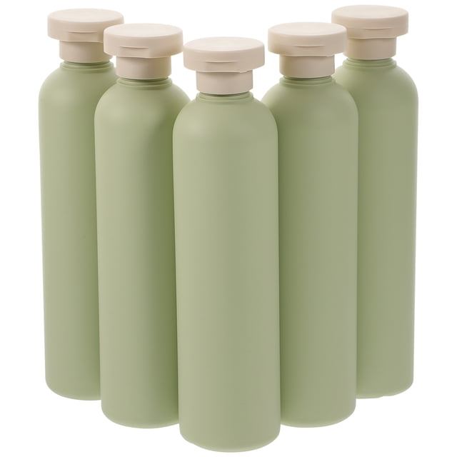 5 PCS Botellas de plástico de plástico con botellas de viaje de plástico recolectables para la tapa gana para crema